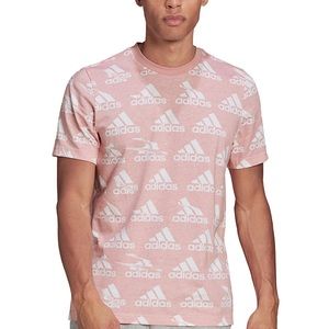 NWT Adidas Brand Love Printed Tee, color Wonder Mauve, multiple sizes